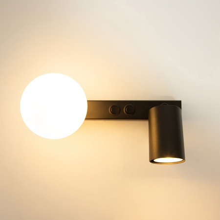 TAVIRA kinkiet czarny 1+1 41259