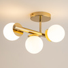 Plafon AVOLA 3 kulki białe/złote 40798
