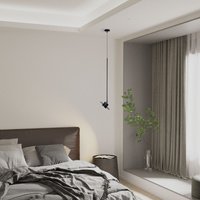 CHARLIE M czarny dł. max 200 cm ruchomy klosz 41296