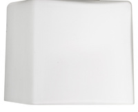 Klosz kostka opal biały E27 szklany