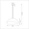 Lampa wisząca z żywicy biało-złota Sigma Lighting Solaris M 40615