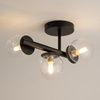 Plafon AVOLA 3 kulki czarne/transaparentne 40794