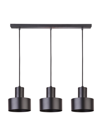 Lampa wisząca metalowa czarna Sigma Lighting RIF 3 PROSTY 30899