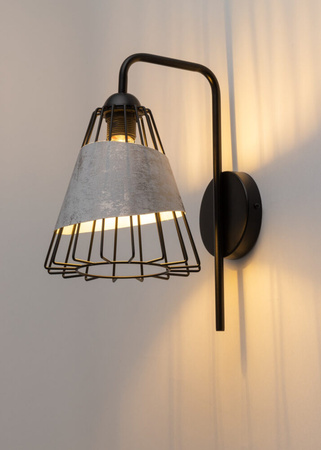 Kinkiet druciany abażur szaro-srebrny Sigma Lighting - DENI 40548