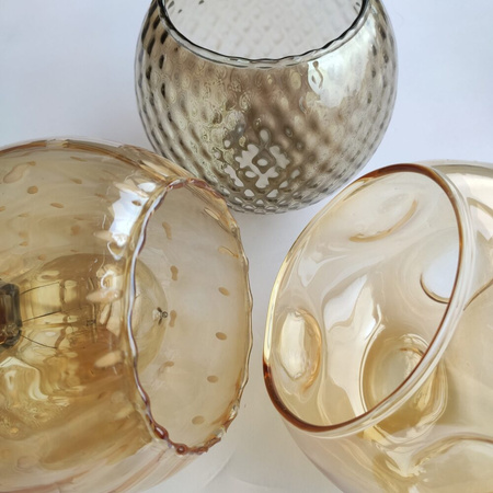 Lampa wisząca ze kloszem bursztynowym Sigma Lighting COMO D Mały 32003