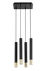 Lampa wisząca tuby sople czarno-złota Sigma Lighting SOPEL GRAND 4 33396