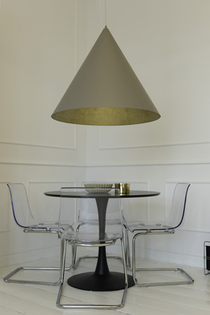 Lampa wisząca Vesuvio taupe/złoty L 3xE27 41060