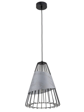 Lampa wisząca druciana abażur szaro-srebrny Sigma Lighting - DENI L 40536