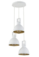 Lampa wisząca loftowa biało-złota Sigma Lighting MARS 3 koło 32261