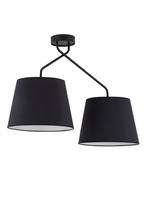 Lampa sufitowa z abażurami czarna Sigma Lighting LIZBONA 2 32115