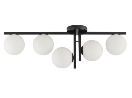 Plafon szklane kule czarny Sigma Lighting ANDY 5 33287