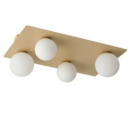 Plafon kule złoty beż Sigma Lighting ARGON 4 prostokąt 33283