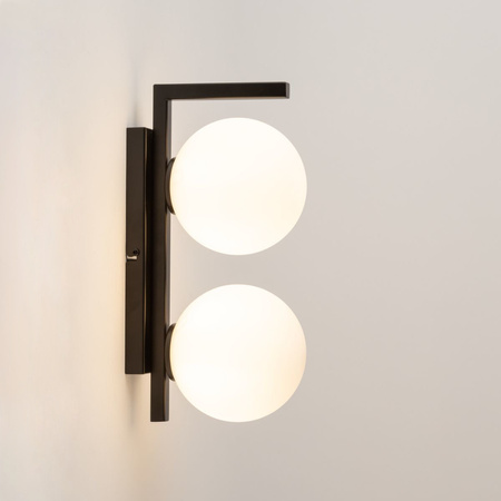 Kinkiet kulki podwójny czarny Sigma Lighting ANDY 33613