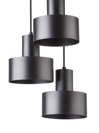 Lampa wisząca metalowa czarna Sigma Lighting RIF 3 KOŁO 30900