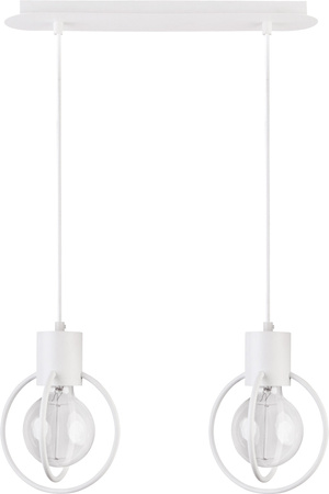 Lampa wisząca druciana biała Sigma Lighting Aura Koło 2 31100