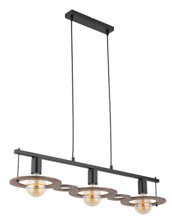 Lampa wisząca boho czarno-brązowa Sigma Lighting COFFEE 3 zwis 32485