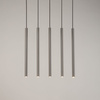 Lampa wisząca rurki sople srebrna Sigma Lighting SOPEL 5 PROSTY 33618