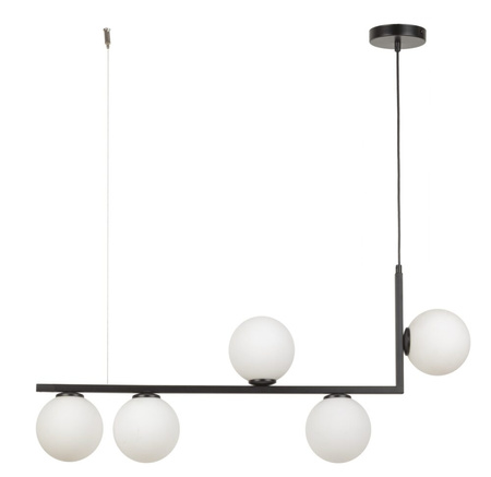 Lampa wisząca mleczne kulki czarna Sigma Lighting ANDY 5 33611