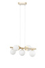 Lampa wisząca AVOLA zwis kulki 5 złote/białe 40795