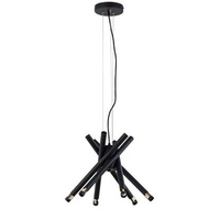 Lampa wisząca rurki czarna Sigma Lighting LUMEN LASER 6 33260