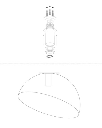 Plafon kopuła biało-złoty Sigma Lighting SFERA 35 32466