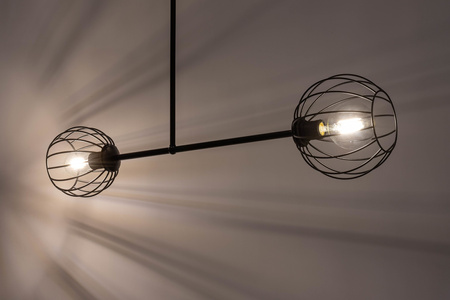 Lampa sufitowa druciana czarna Sigma Lighting MADAM 2 32365