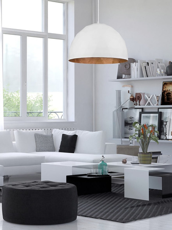 Lampa wisząca DIAMENT biało-miedziany L Sigma Lighting 31370