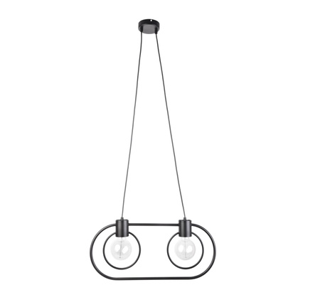 Loftowa Lampa wisząca Sigma Lighting Fredo Koło 2 czarny 31521