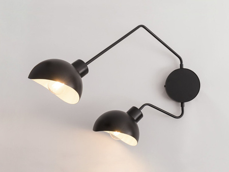 Kinkiet podwójny na wysięgniku czarno-biały Sigma Lighting - ROY 2 32496