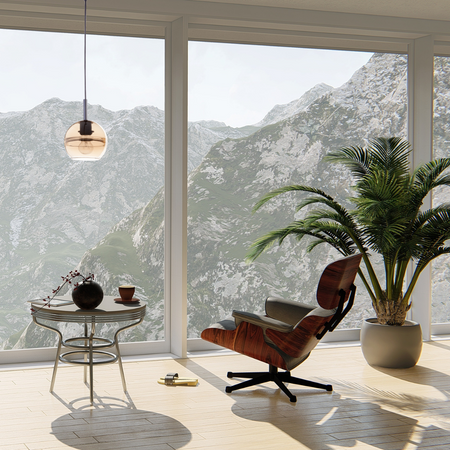 Lampa wisząca ze kloszem bursztynowa Sigma Lighting COMO E Mały 32019