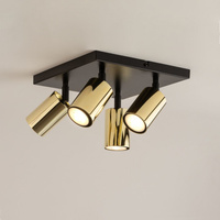 Reflektory czarno-złote mosiądzowane Sigma Lighting ZOOM 4 kwadrat 33601