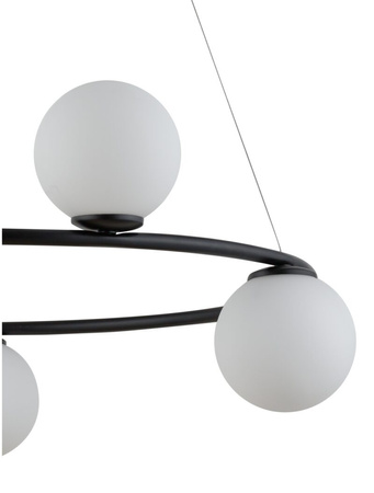 Lampa wisząca żyrandol kule czarna Sigma Lighting GAMA KOŁO 5 33383