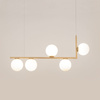 Lampa wisząca mleczne kulki złoto-beżowy Sigma Lighting ANDY 5 33612