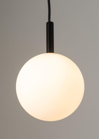 Lampa wisząca kula mleczna czarna Sigma Lighting GAMA 1 33404