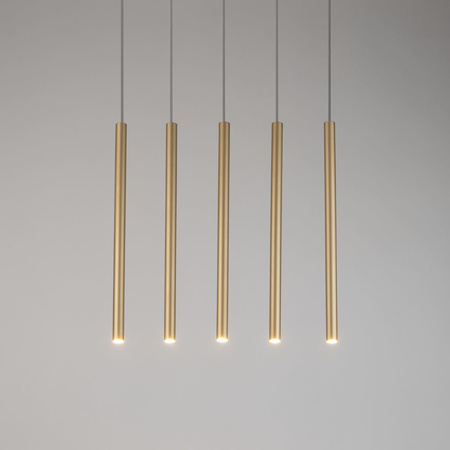 Lampa wisząca rurki sople złota Sigma Lighting SOPEL 5 PROSTY 33617