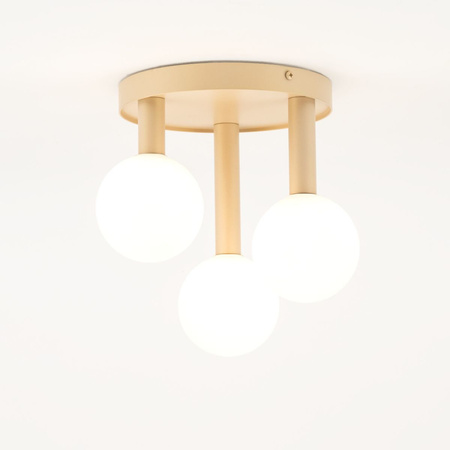 Plafon mleczne kule złoty beż Sigma Lighting - PERLA 3 33603