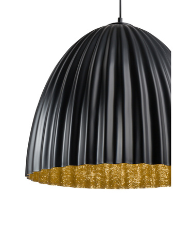 Lampa wisząca duży klosz czarno-złota Sigma Lighting TELMA 70 32027