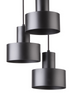 Lampa wisząca metalowa czarna Sigma Lighting RIF 3 KOŁO 30900