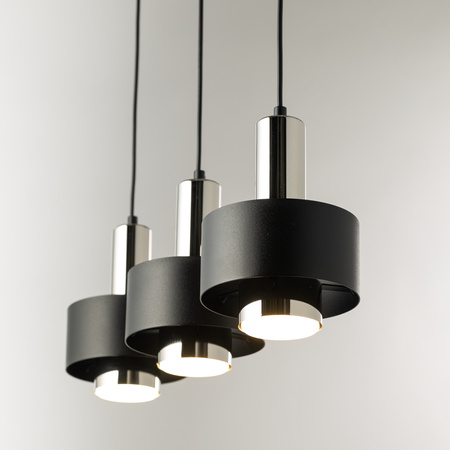 Lampa wisząca metalowa czarno - srebrna Sigma Lighting RIF LUX 3 40716