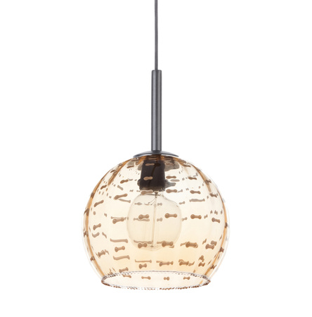 Lampa wisząca ze kloszem bursztynowa Sigma Lighting COMO D Duży 32002 I Wysyłka 48h