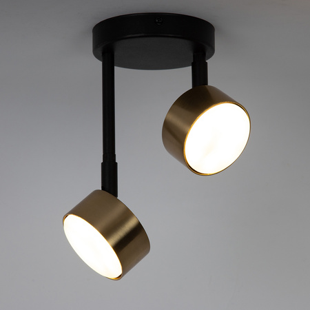 NEMO 2 plafon czarny/złoty szczotkowany 41087