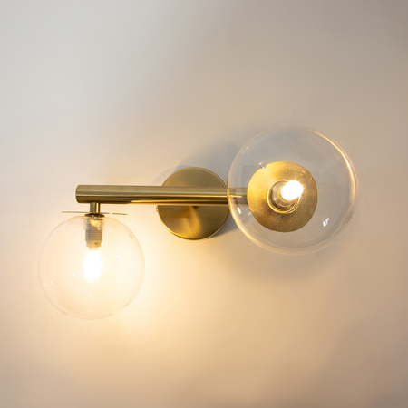 AVOLA kinkiet 2 złoty/transparentny 41485