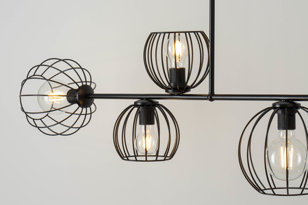 Lampa sufitowa druciana czarna Sigma Lighting MADAM 5 32368