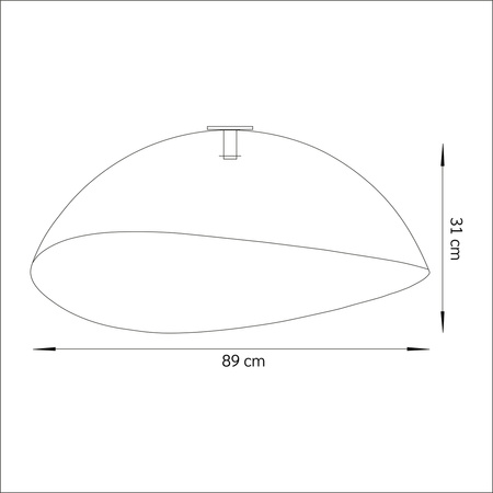 Plafon duży klosz czarno-miedziany Sigma Lighting Solaris XL 40607