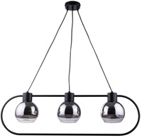 Lampa wisząca klosze srebrne czarna Sigma Lighting LINDA 3 31891