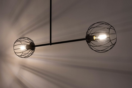 Lampa sufitowa druciana czarna Sigma Lighting MADAM 2 32365