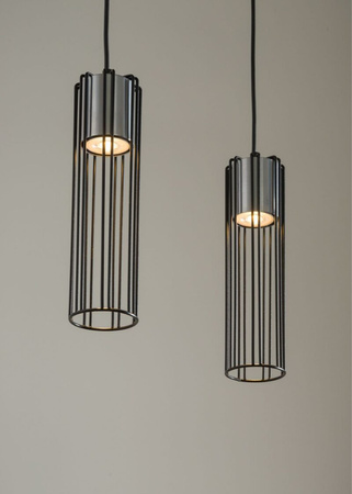 Lampa wisząca druciana tuba srebrna Sigma Lighting - FOBIA 2 zwis prosty 33451