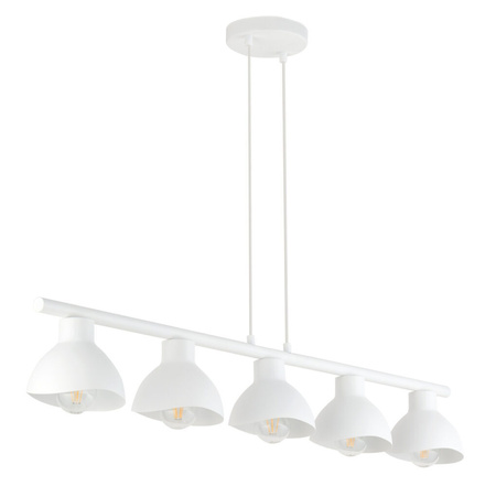 Lampa wisząca długa metalowa biała Sigma Lighting - FLOP 5 32424