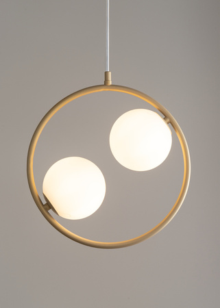 Lampa wisząca ring kula złoto-beżowa Sigma Lighting AQUA 2 33412