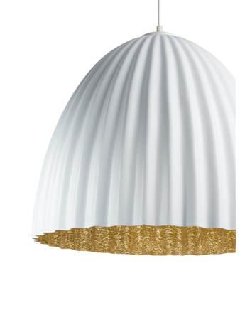Lampa wisząca duży klosz biało-złota Sigma Lighting TELMA 50 32022